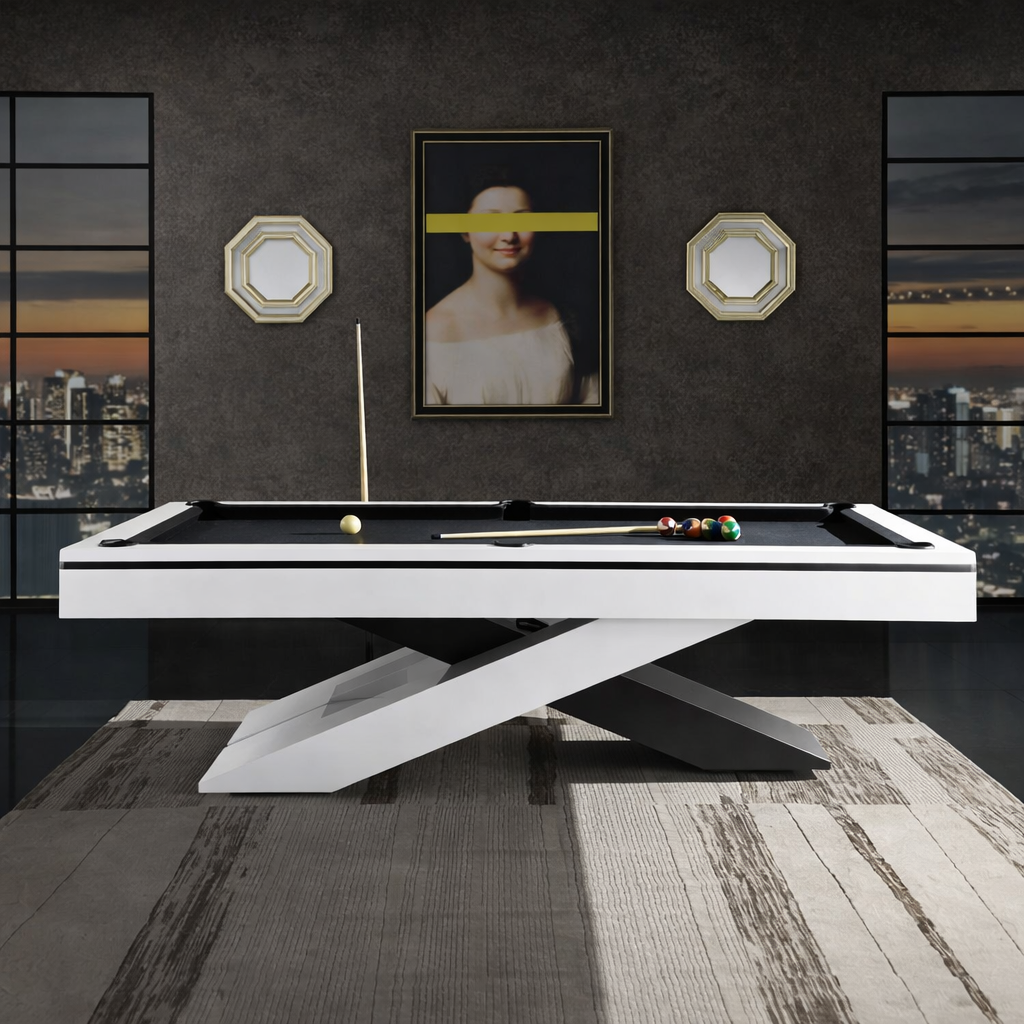 Meridian Atelier X-Frame 8-Foot Designer Pool Table